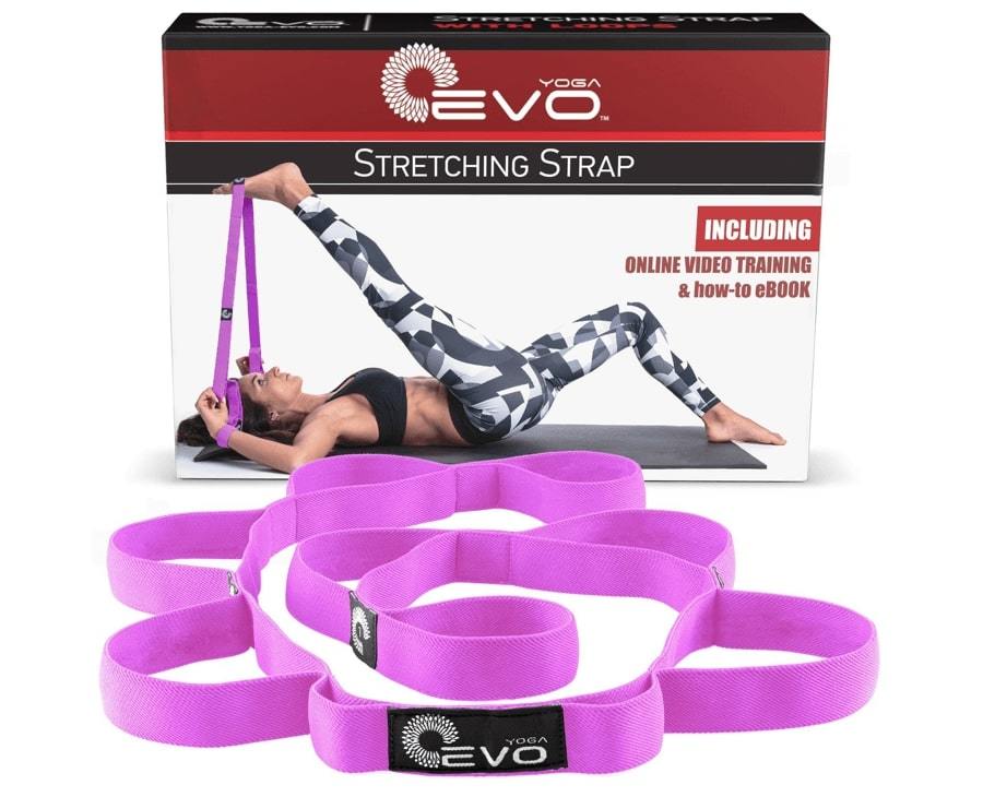 Yoga EVO Elastic Stretching Strap Purple PF